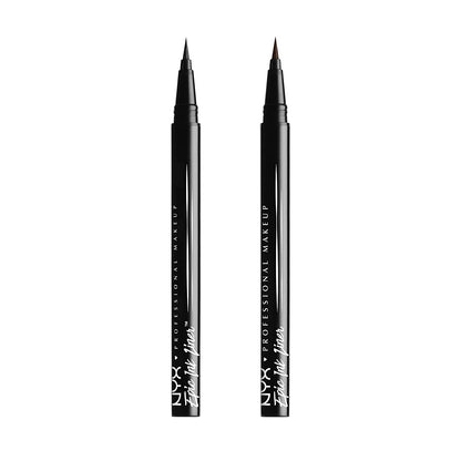 NYX PROFESSIONAL MAKEUP Epic Ink Liner, Waterproof Liquid Eyeliner - Black (Pack of 2), Vegan Formula
