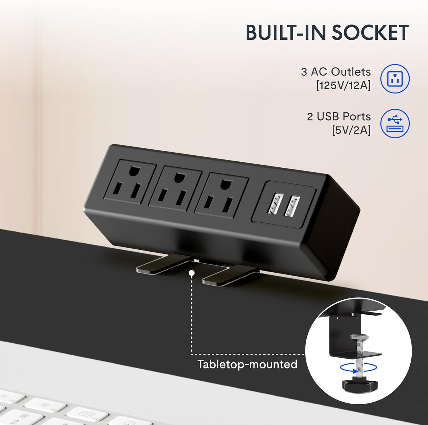 FLEXISPOT EN2 Whole-Piece Standing Desk with Clamp Power Strip, 48 X 30'' Height Adjustable Electric Stand up Desk with Cable Management (Gray Frame + Mahogany Top, 2 Packages)