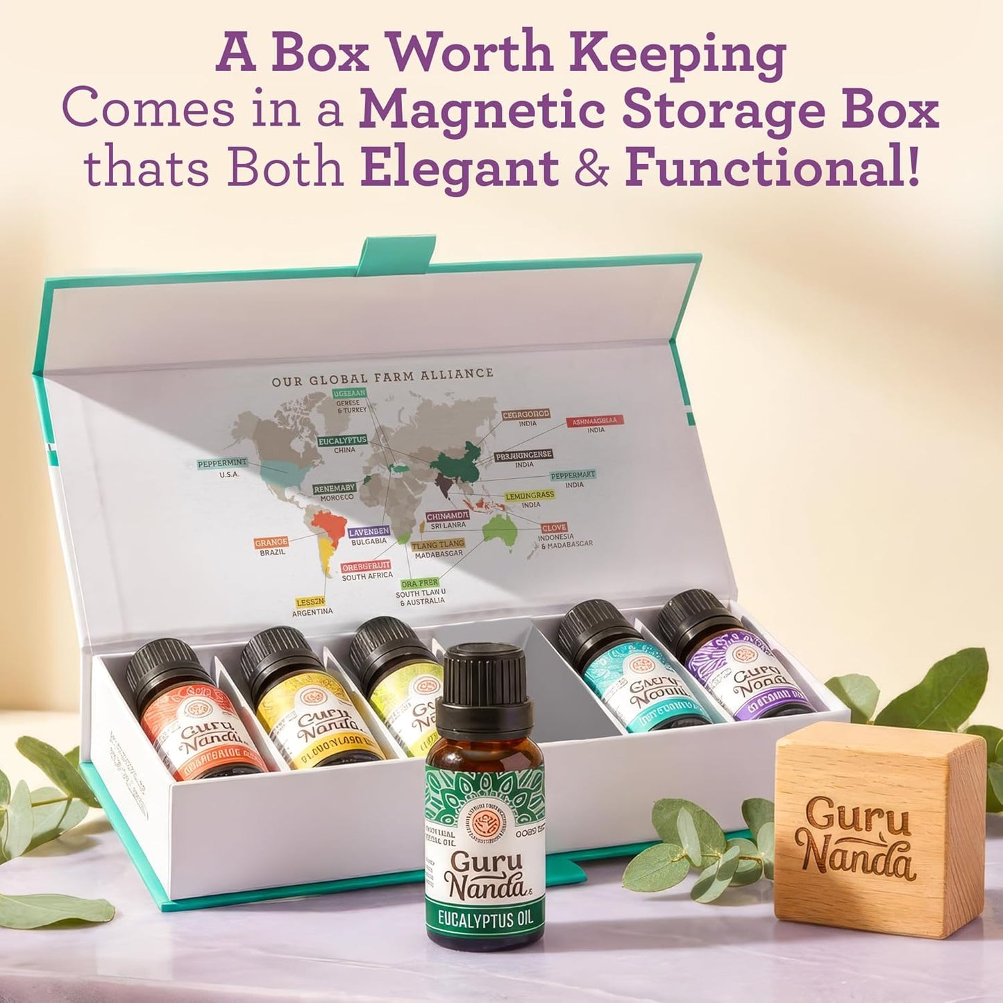 Essential Oils Set – 6 Pack (10Ml Each), Lavender, Peppermint, Eucalyptus, Lemongrass, Grapefruit & Ylang Ylang, 100% Natural Aromatherapy Oils for Diffuser, Massage & DIY Candle Making