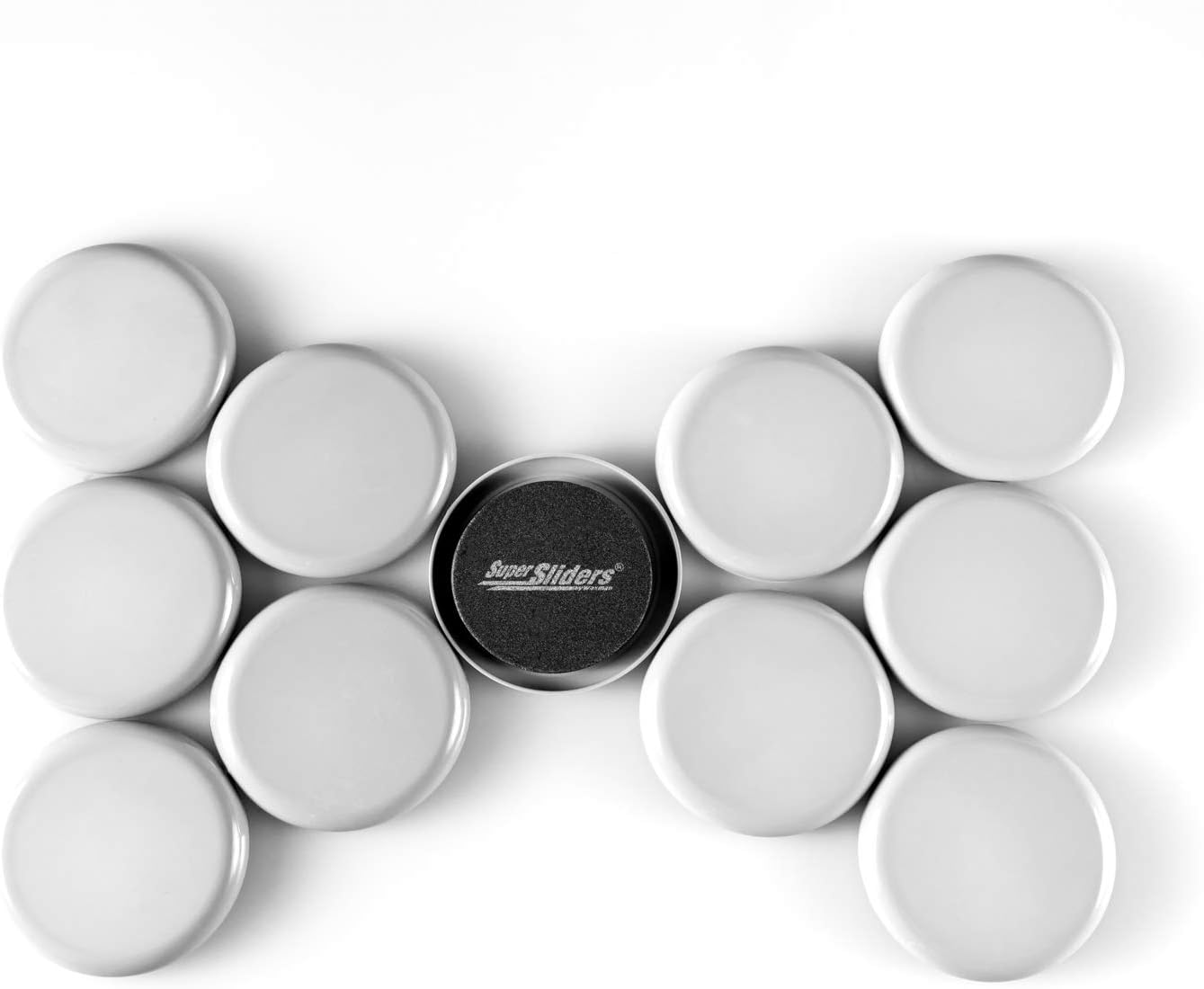 Effortless Moving with 2 1/2" Round Reusable Furniture Sliders - 8 Pack for Easy Relocation on Carpet