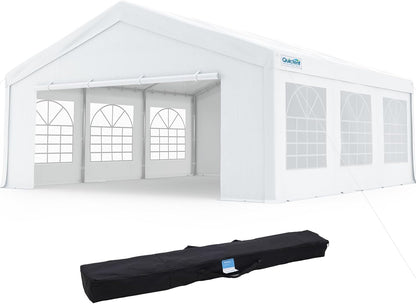 20X20Ft Heavy Duty Party Tent with Church Windows, Outdoor Event Shelter Tent for Parties, Wedding, Carport, Canopy, BBQ