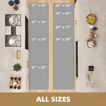 Kitchen Rug, anti Fatigue Mat for Kitchen, Non Skid Kitchen Floor Mat, Kitchen Rug or Mat Washable, 24"X 71", Gray