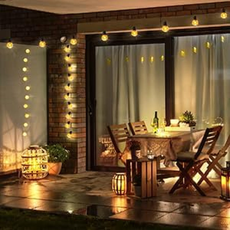 200FT Outdoor String Lights, LED Bistro String Lights with Shatterproof ST38 Vintage Bulbs, 2200K Dimmable, Waterproof Hanging Lights for Porch, Deck, Garden, Backyard, Balcony - ETL Listed