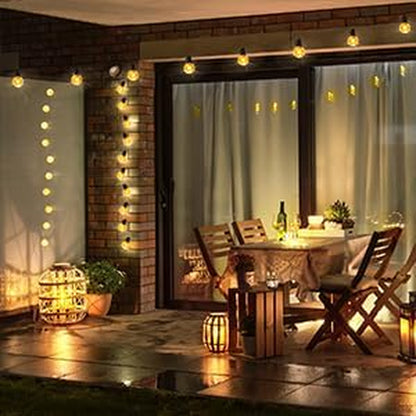 200FT Outdoor String Lights, LED Bistro String Lights with Shatterproof ST38 Vintage Bulbs, 2200K Dimmable, Waterproof Hanging Lights for Porch, Deck, Garden, Backyard, Balcony - ETL Listed