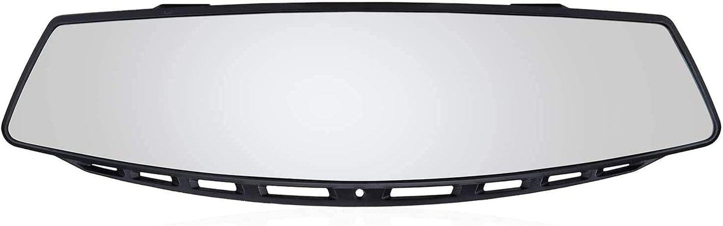 Universal 12 Inch Interior Clip on Panoramic Rearview Car Wide Angle Mirror, anti Glare, Clear Tint