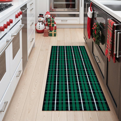 Buffalo Plaid Rug 8X10 Ft  Washable Black and White Checkered Area Rug Cotton Woven Farmhouse Living Room Rug Clearance Indoor Outdoor Large Patio Rug for Dining Room/Bedroom